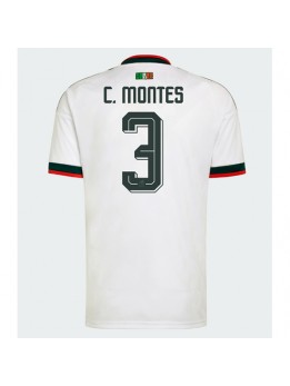 Mexiko Cesar Montes #3 Replika Borta Kläder VM 2026 Kortärmad